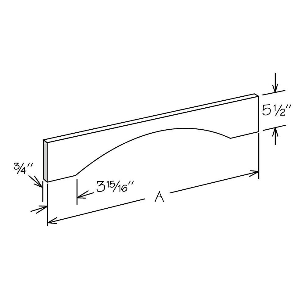Weston Shaker 42" Arched Valance