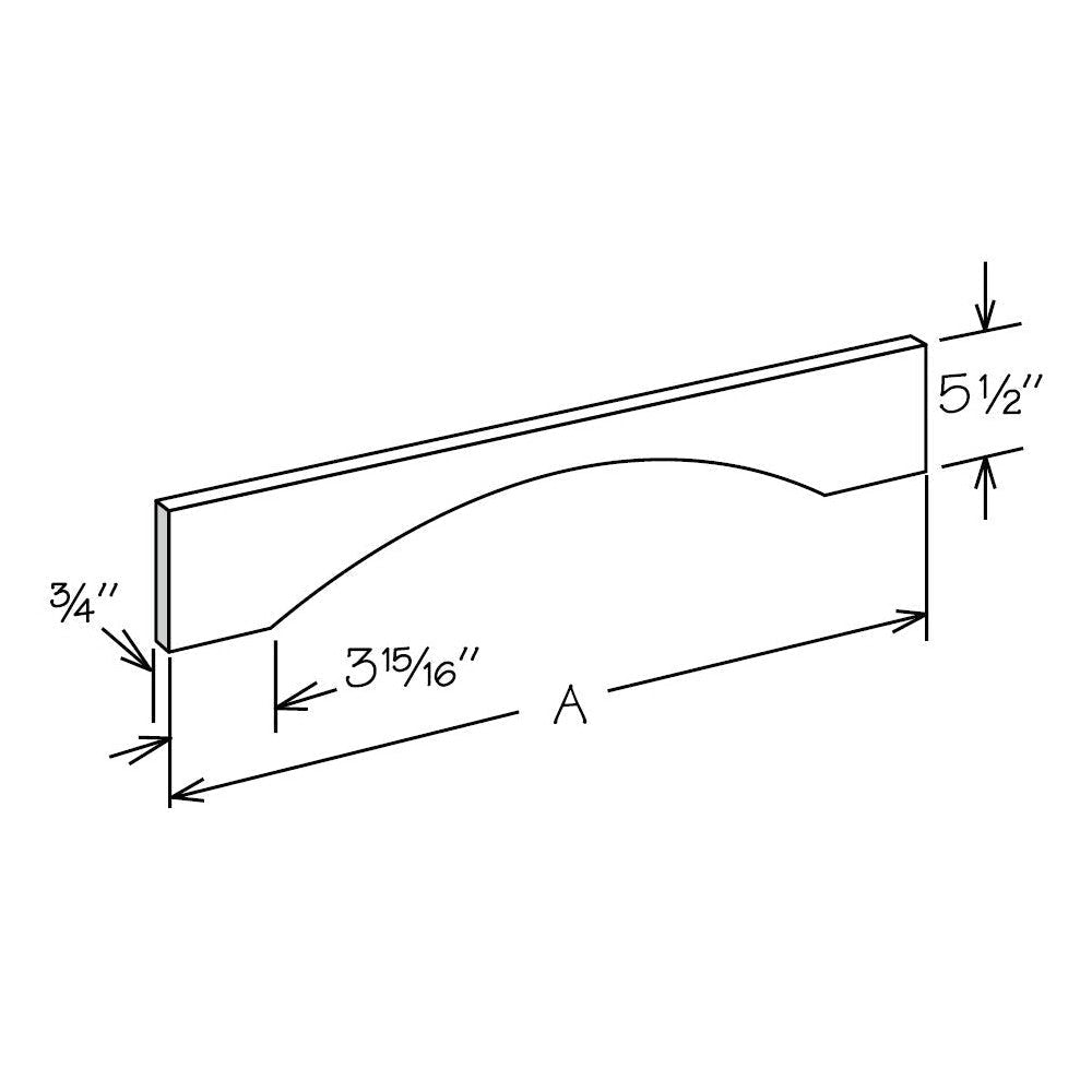Weston Shaker 60" Arched Valance