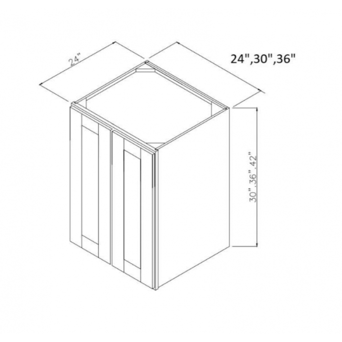 Hickory Shaker 36" x 30" x 24" Deep Wall Cabinet