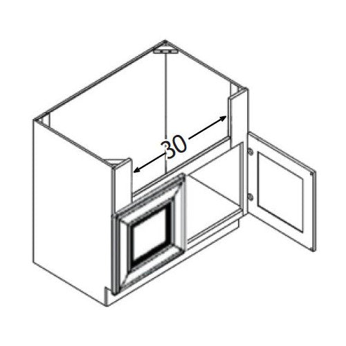 Smoky Gray 36" Farmhouse Sink Base