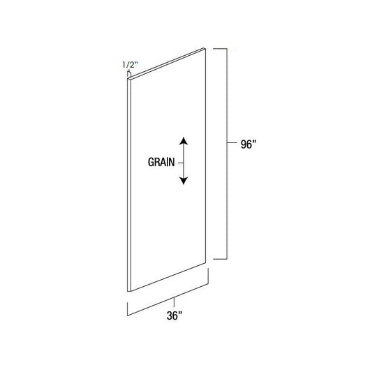 Hickory Shaker 36" x 96" Island Panel