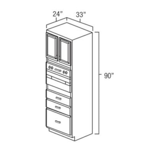 Smoky Gray 31.5" x 90" Universal Oven Cabinet