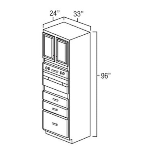 Smoky Gray 31.5" x 96" Universal Oven Cabinet