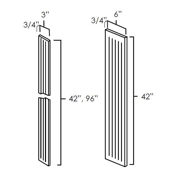 Natural Shaker 3"x 42" Fluted Wall Filler