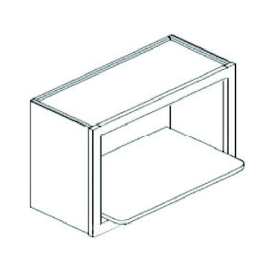 Smoky Gray 30" X 18" X 17 3/4" Microwave Open Shelf