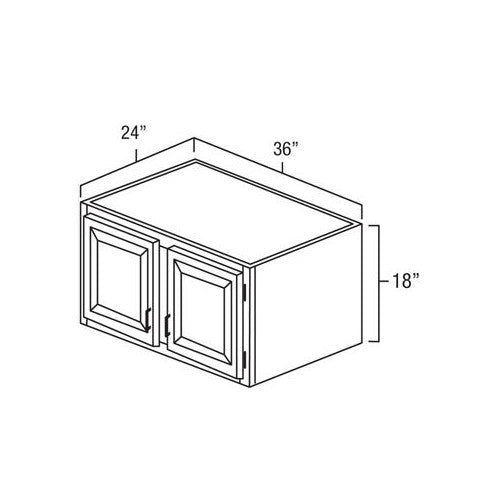 Espresso Shaker 36" x 18" x 24" Refrigerator Wall Cabinet