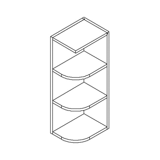 Espresso Shaker 9" x 42" Wall End Shelf