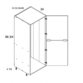 Dark Wood 18" W X 71 1/4" H Tall Open Utility