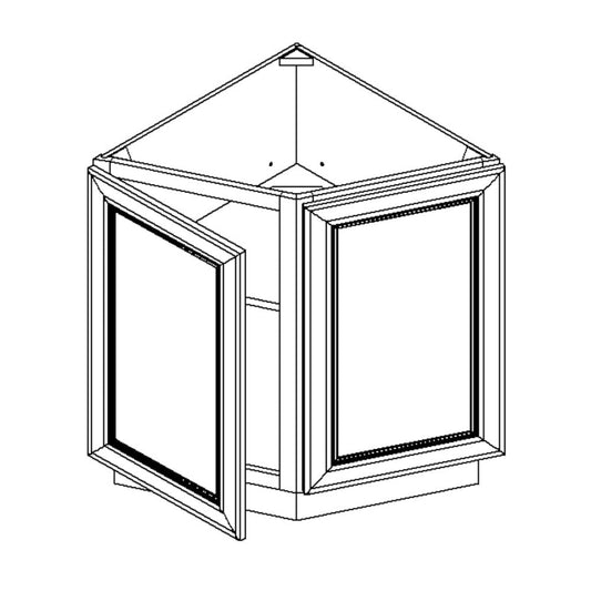 Espresso Shaker 24" Base End Cabinet