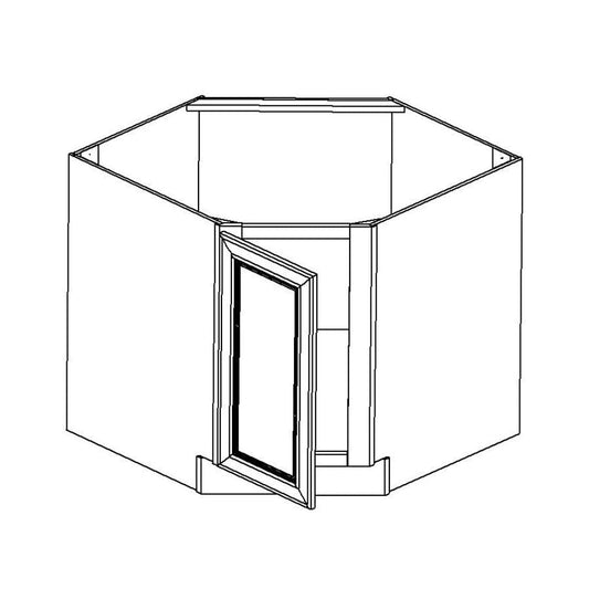 Smoky Gray 36" Corner Base Cabinet