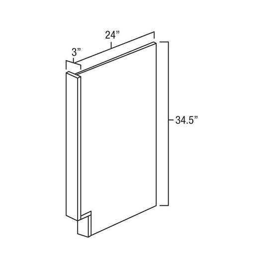 Smoky Gray Base End Panel / Dishwasher Panel