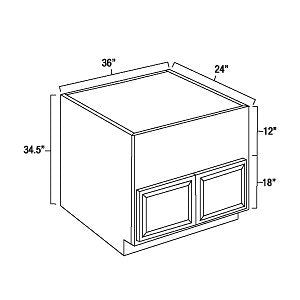 Natural Shaker 36" Farmhouse Sink Base Cabinet