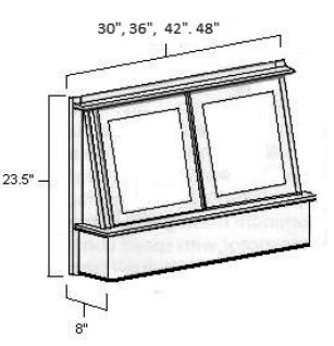 Norris Grey 36" Range Hood Front