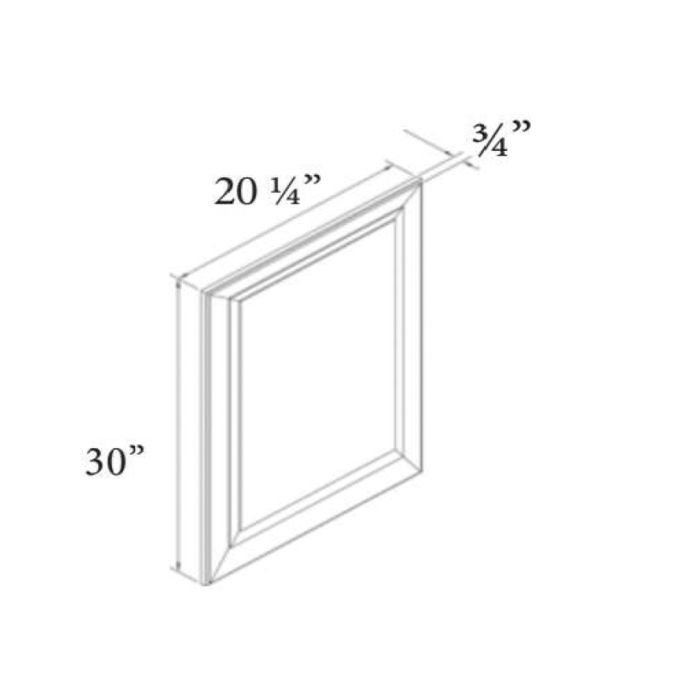 Natural Shaker 20" x 30" Vanity Decorative End Panel