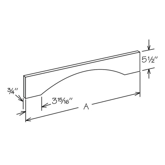 Weston Shaker 36" Arched Valance