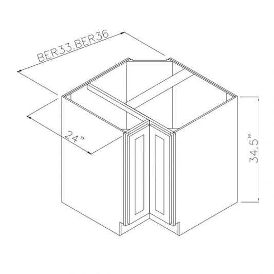 West Point Grey 33" Base Easy Reach Corner Cabinet