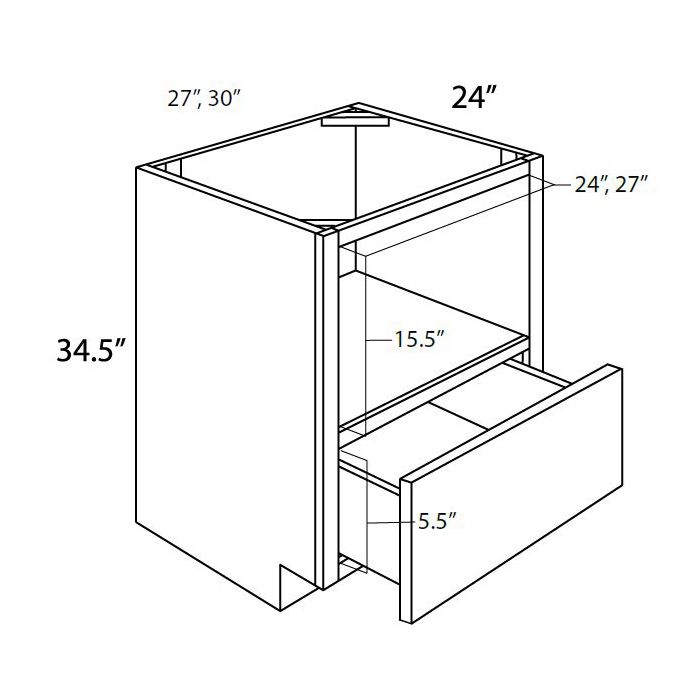 Natural Shaker 30" Base Microwave Cabinet