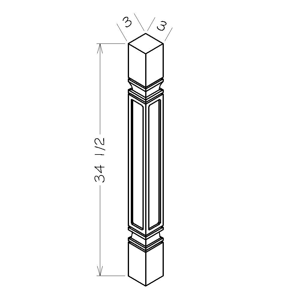 Honey Shaker Square Decorative Leg