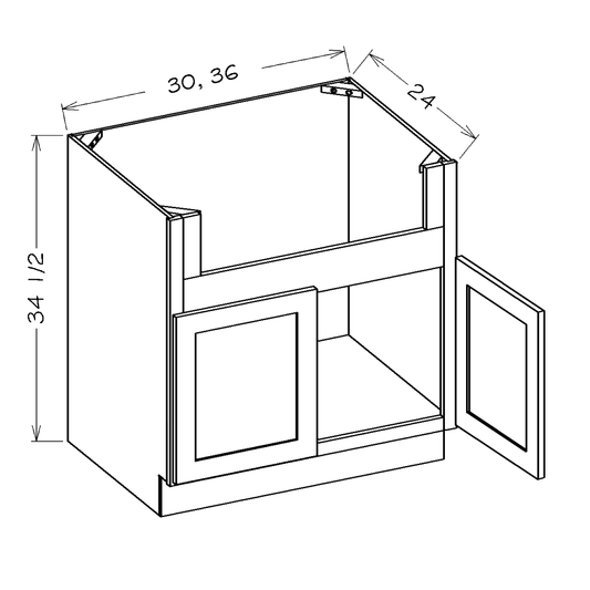 Honey Shaker 36" Farmhouse Sink Base Cabinet