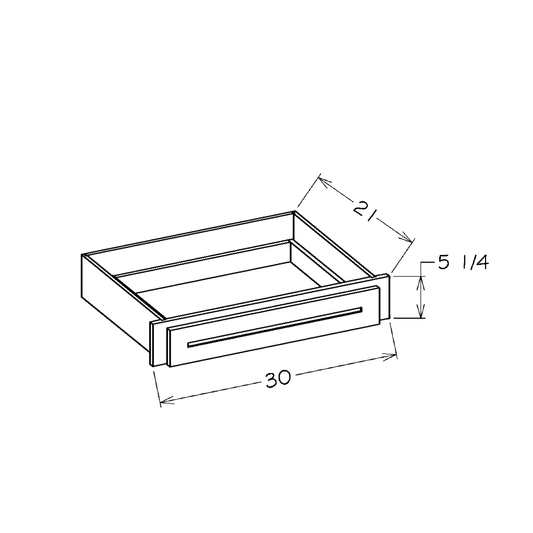 White Shaker 30" Desk Knee Drawer