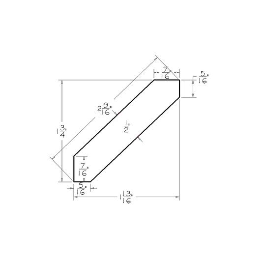 Grey Shaker 1 3/4"H Angle Crown Molding