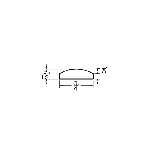 Grey Shaker 3/16"D x 3/4"H x 96"W Batten Moulding