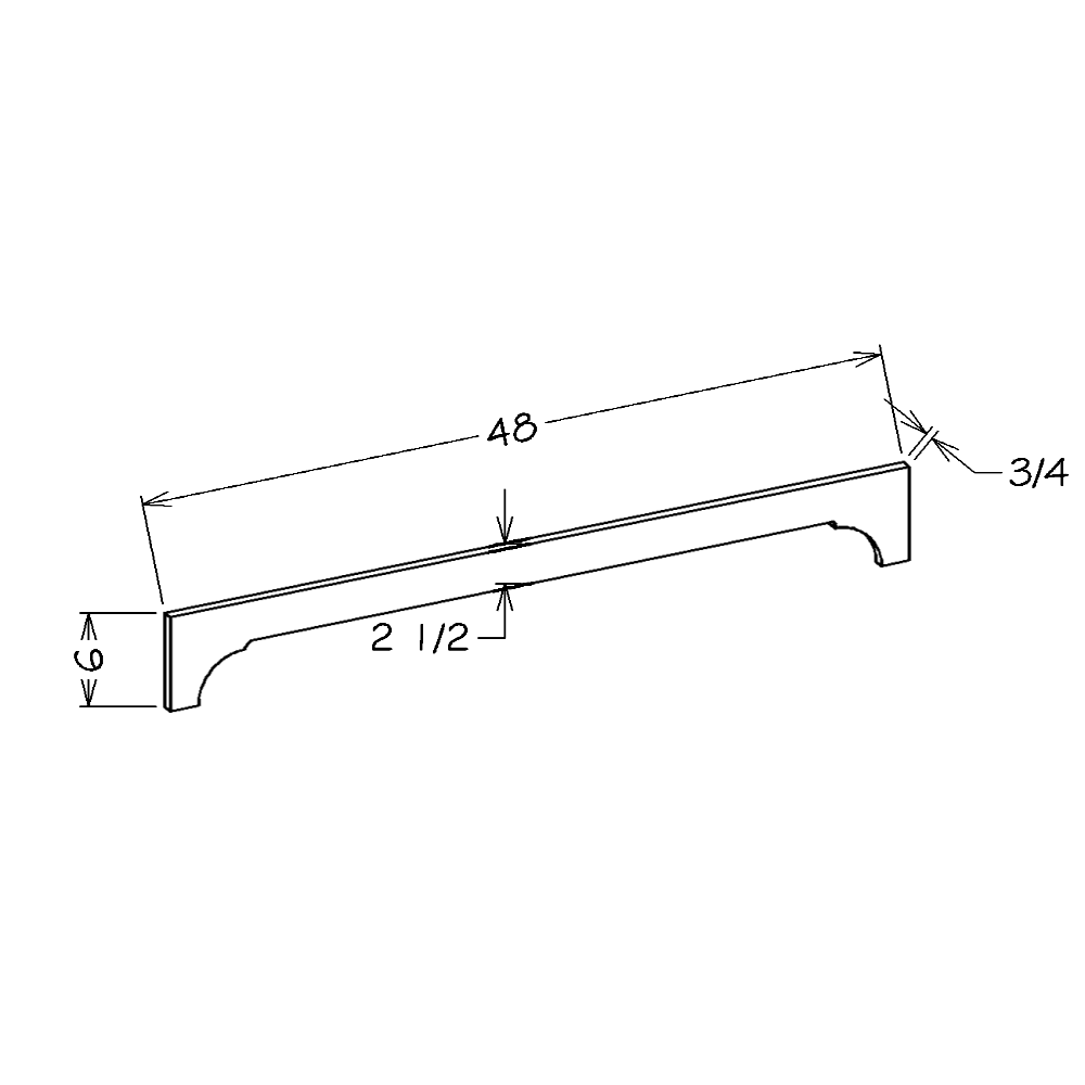 Oxford Mist 48" Crown Valance