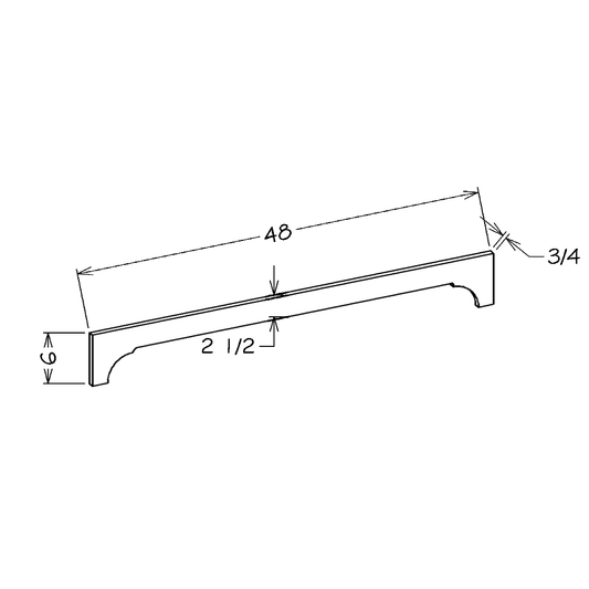 Oxford Mist 48" Crown Valance