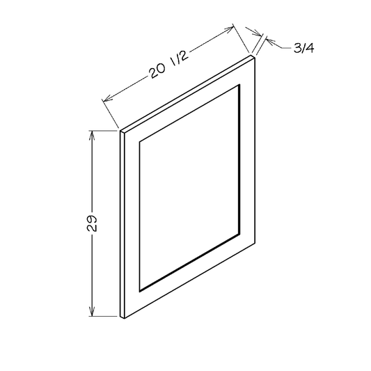 Grey Shaker Vanity Decorative End Panel