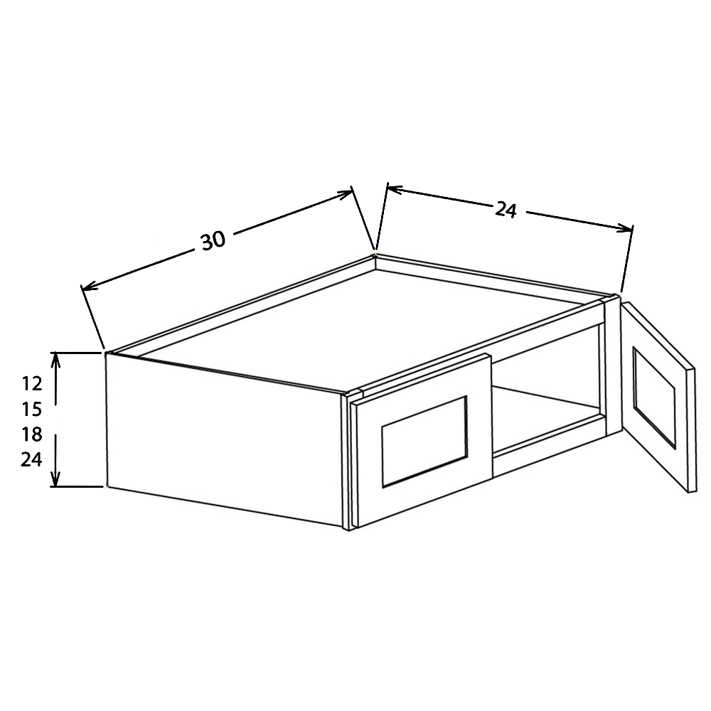 Haven Ember 30"W x 24"H Wall Refrigerator Cabinet