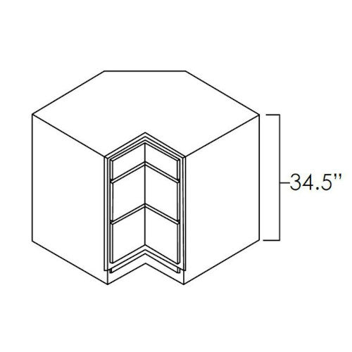 Natural Shaker 36" Corner 3-Drawer Base Cabinet