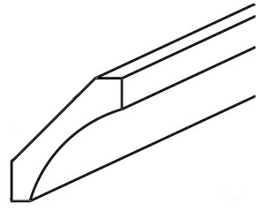 Sage Green Shaker Cove Crown Molding 2-1/2"  X  96"