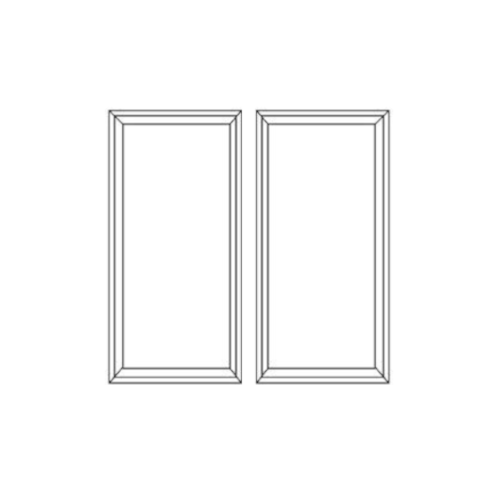 Sage Green Shaker 30" x 30" Wall Cabinet Plain Glass Doors