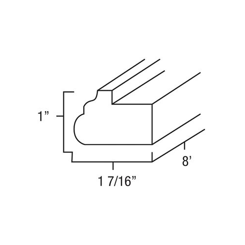 West Point Grey 8' Light Rail Molding