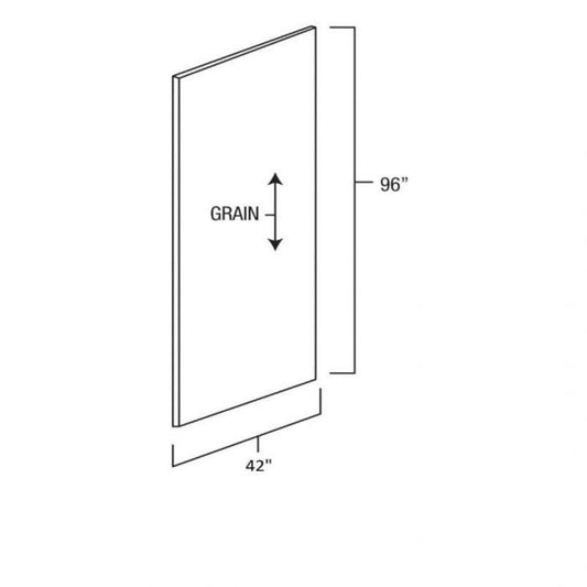 Hickory Shaker 42" x 96" Plywood Edge Banded