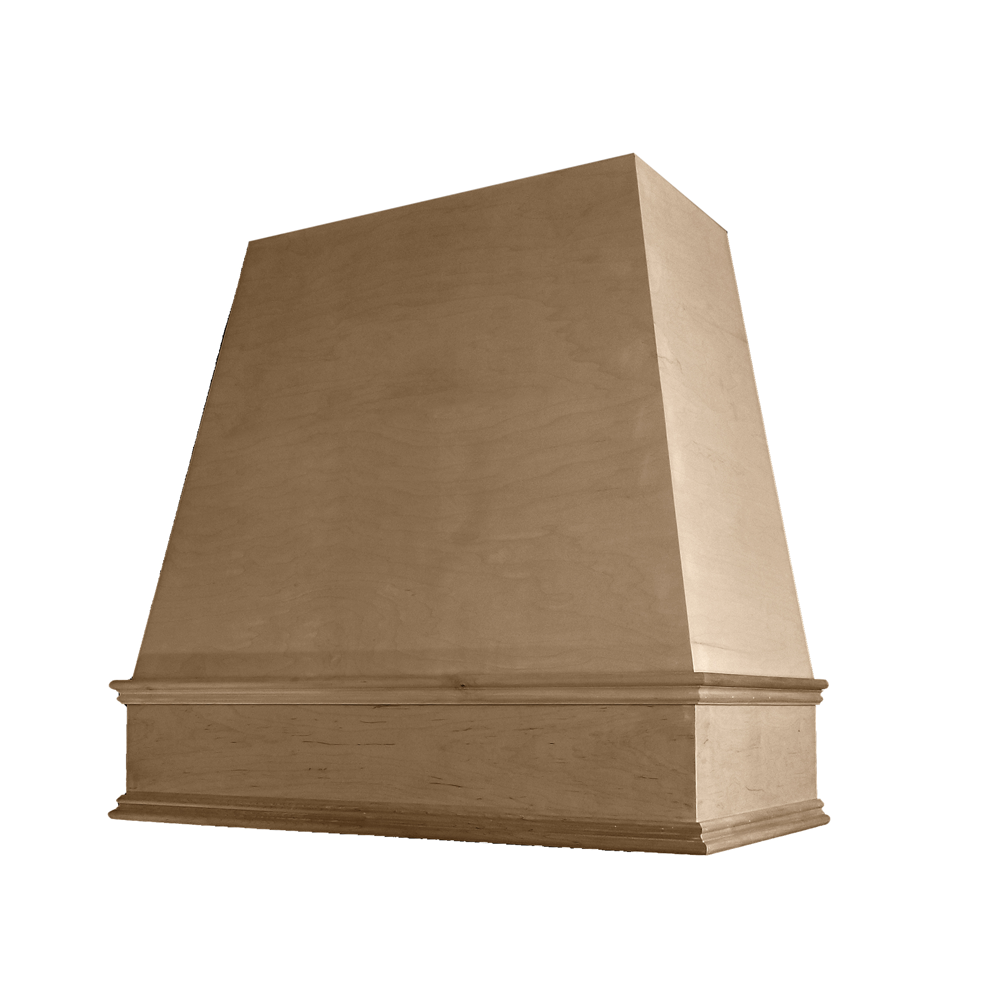 Tapered Wood Range Hood with Classic Moulding