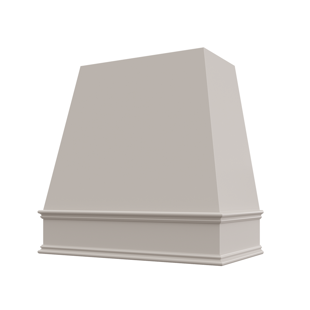 Tapered Wood Range Hood with Classic Moulding