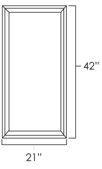 Norris Grey 21" x 42"  Single Plain Glass Door