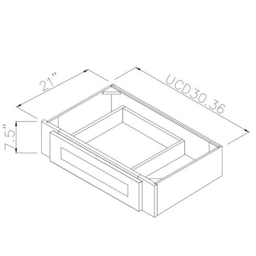 Natural Shaker 36" Under Cabinet Drawer