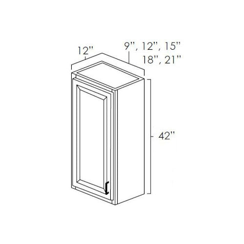 Sage Green Shaker 21" x 42" Wall Cabinet