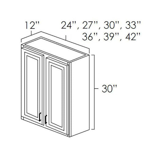 Weston Shaker 27" x 30" Wall Cabinet