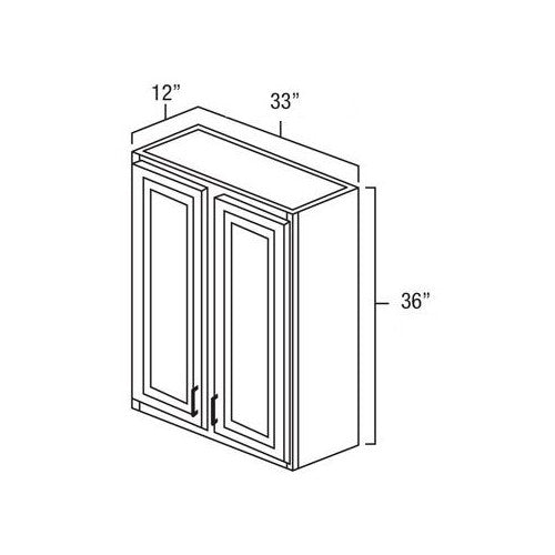 Weston Shaker 33" x 36" Wall Cabinet