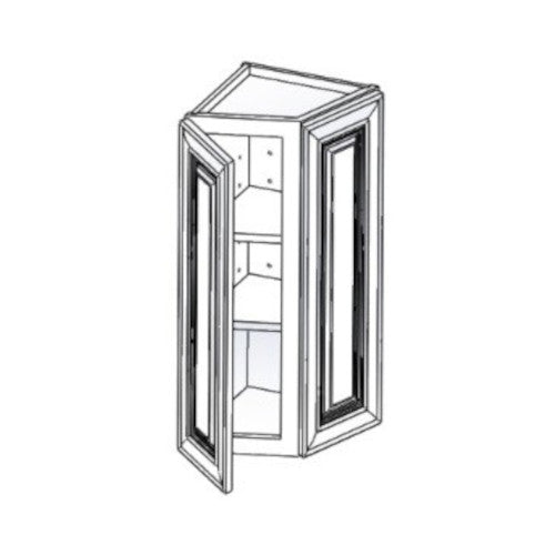 Sage Green Shaker 12" x 30" Wall End Angle Cabinet
