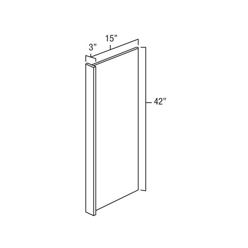 Natural Shaker 15" x 42" Wall End Panel