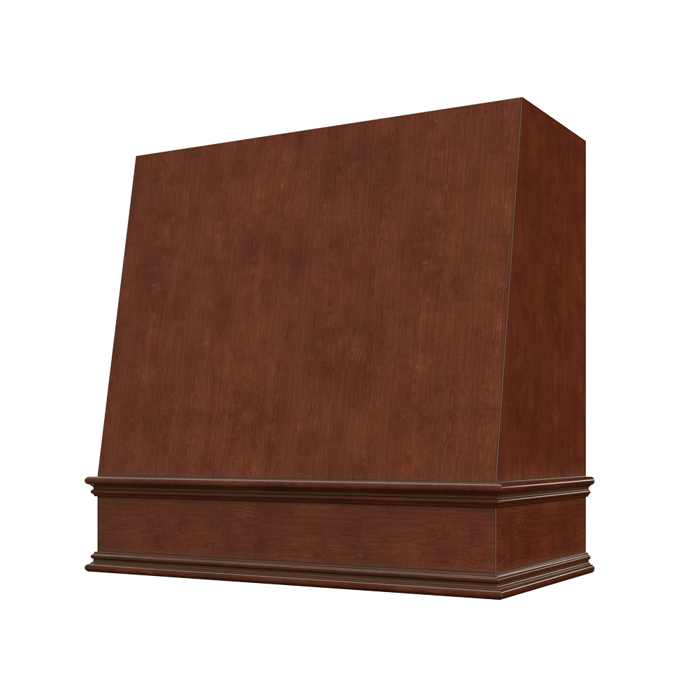 Angled Wood Range Hood with Classic Moulding
