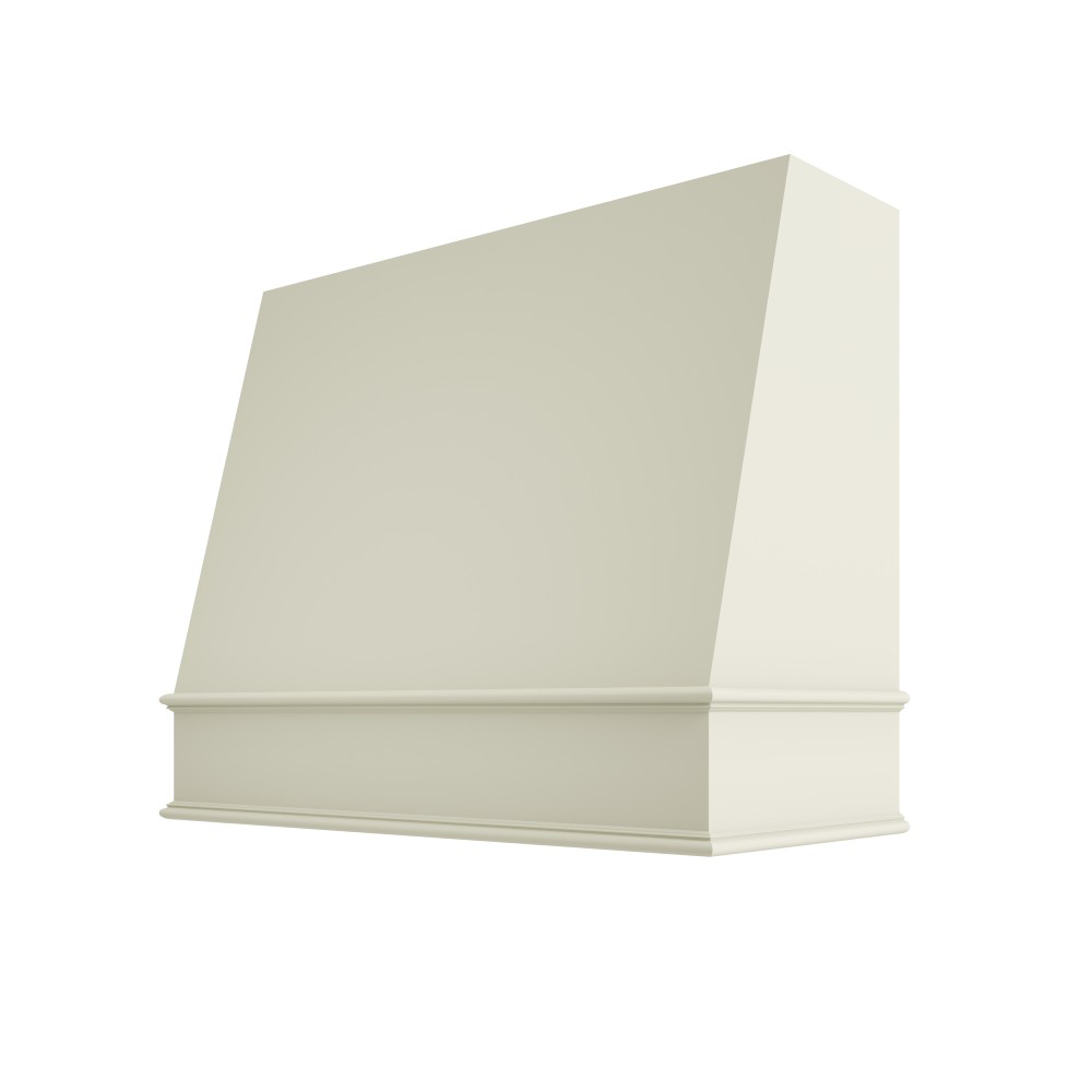 Angled Wood Range Hood with Classic Moulding