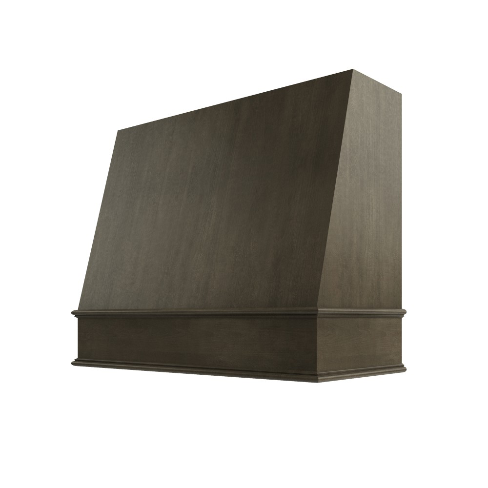 Angled Wood Range Hood with Classic Moulding