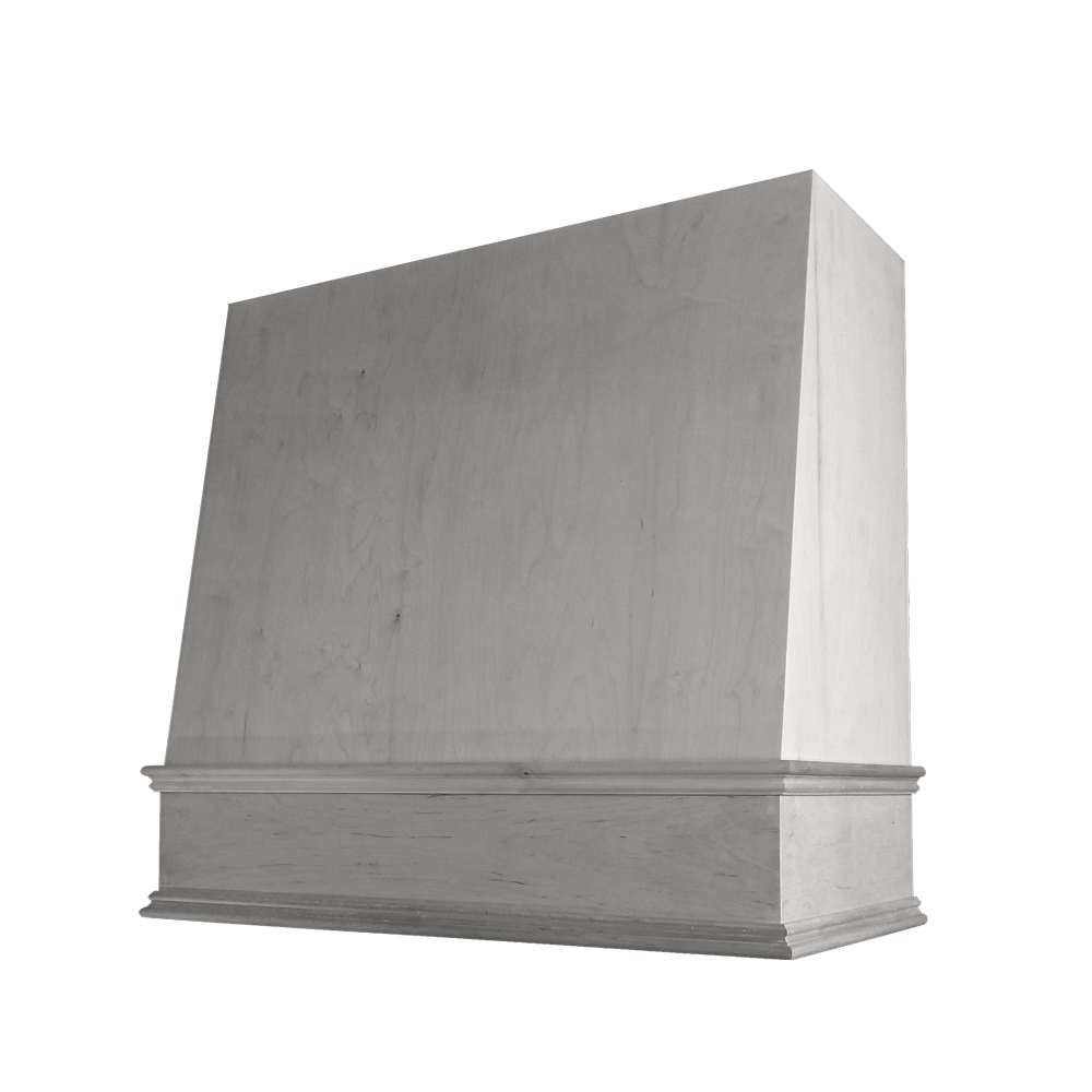 Angled Wood Range Hood with Classic Moulding