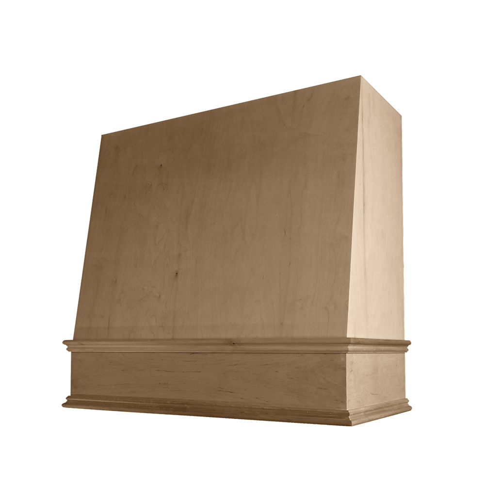 Angled Wood Range Hood with Classic Moulding