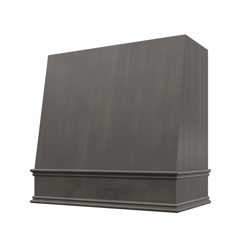 Angled Wood Range Hood with Classic Moulding